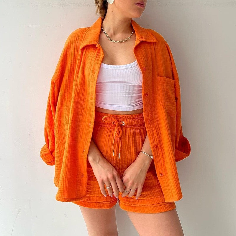 Ensemble Chic en Coton – Chemise & Short
