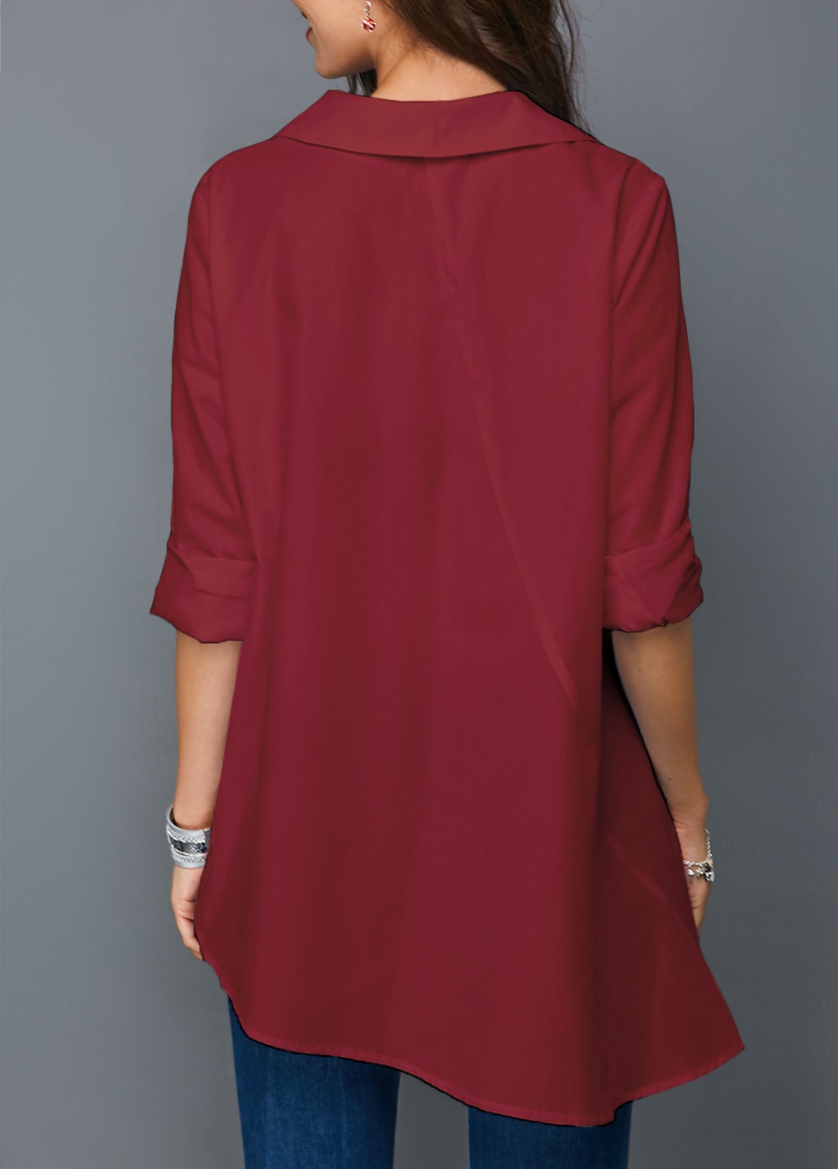 Chemise Blanche Femme Boutons Colorés – Haut Élégant et Décontracté