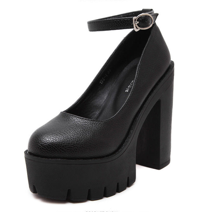 Escarpins Femme à Boucle – Style Européen Chic avec Talons & Finitions PU