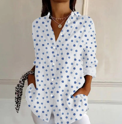 Chemise Femme à Manches Longues Imprimé 3D – Style Vintage Artistique