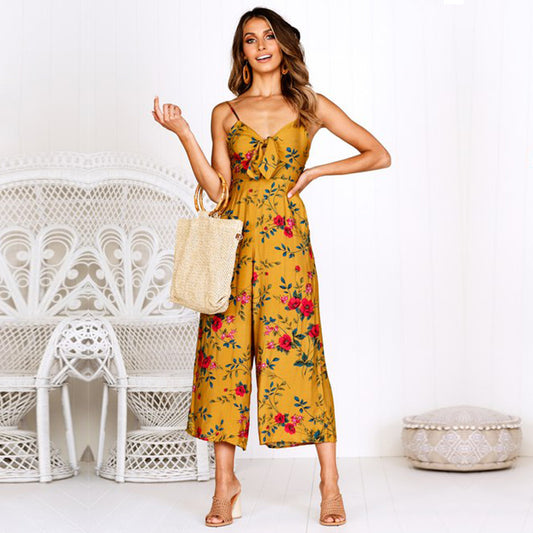 Combinaison Sans Manches Dos Nu Femme – Élégante & Légère en Polyester