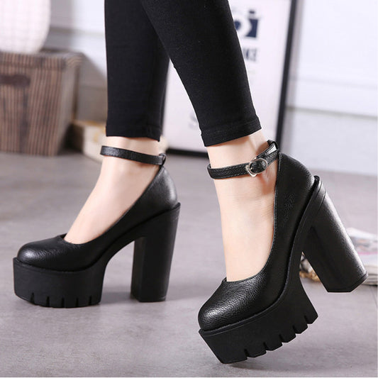 Escarpins Femme à Boucle – Style Européen Chic avec Talons & Finitions PU