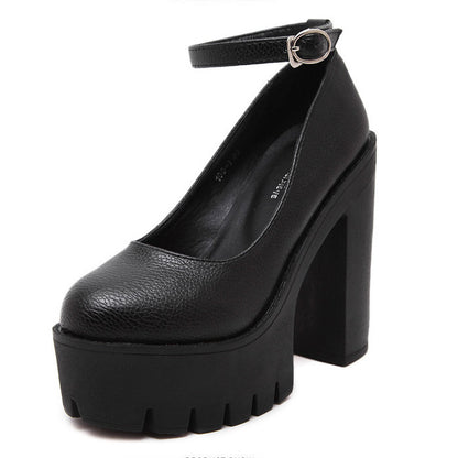 Escarpins Femme à Boucle – Style Européen Chic avec Talons & Finitions PU